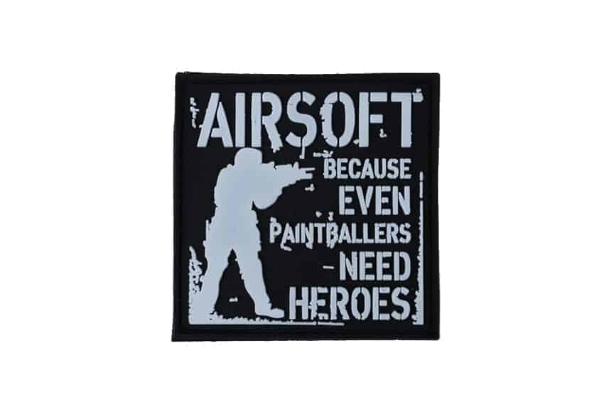 Airsoft, because even paintballers need heroes patch (Black)