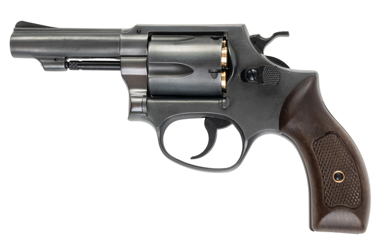 Marushin S&W M36 3inch Excellent HW Gas Revolver (Plastic Faux Wood Grip)
