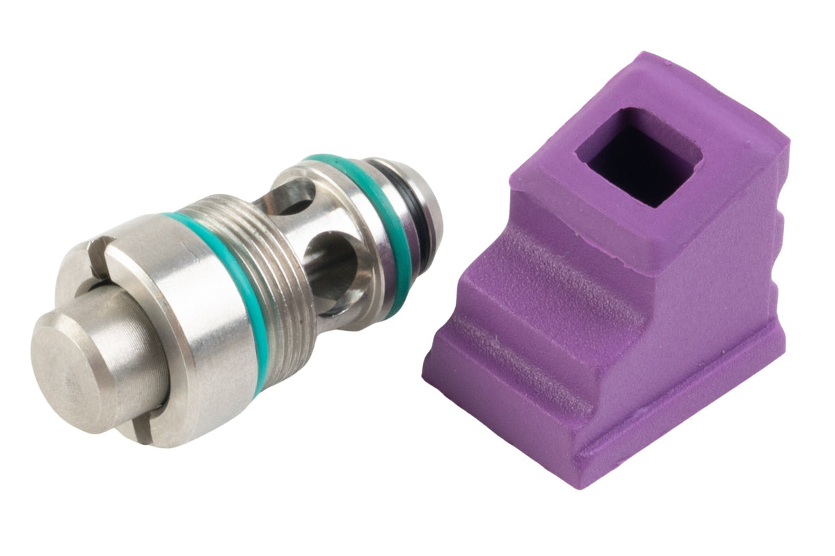 T8 Stainless Steel Magazine Output Valve w/70 degree Gas Route for Tokyo Marui 1911 GBB Airsoft Maga