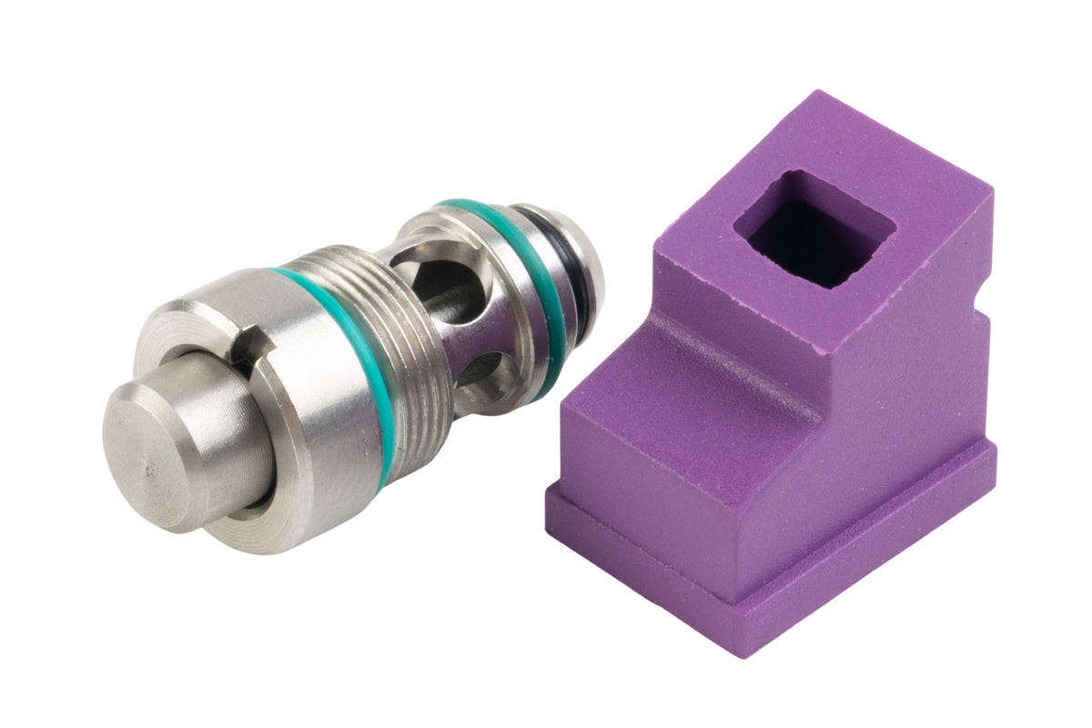 T8 Stainless Steel Magazine Output Valve w/70 degree Gas Route for Tokyo Marui Hi Capa GBB Airsoft M