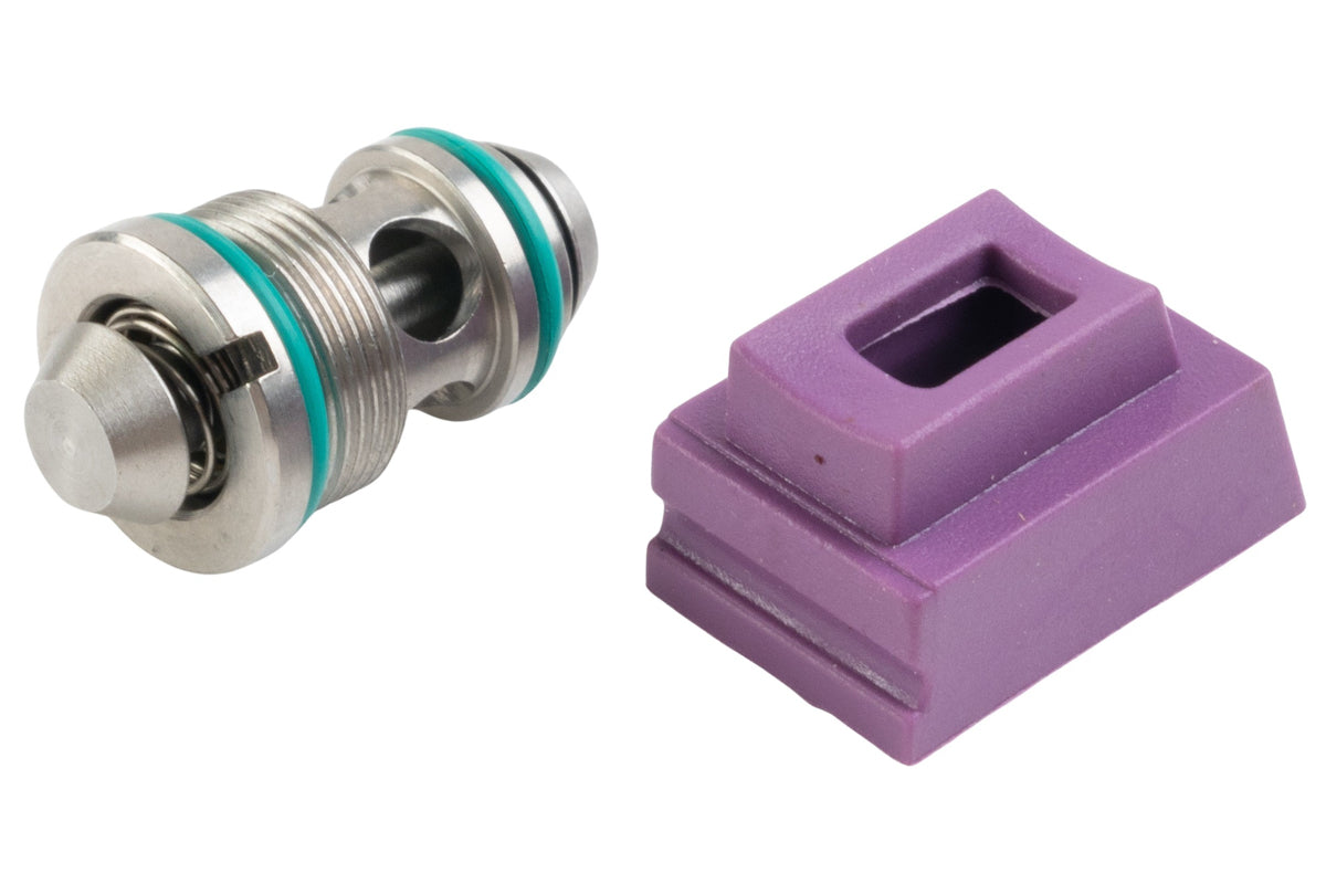 T8 Stainless Steel Magazine Output Valve w/ 70 degree Gas Route For Tokyo Marui G Series GBB Pistol