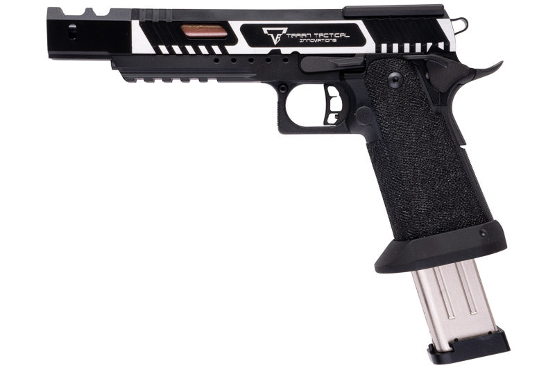 Army Armament JW3 TTI CNC Slide Alpha GBB Airsoft Pistol w/ Stippling Grip (2 Tone)
