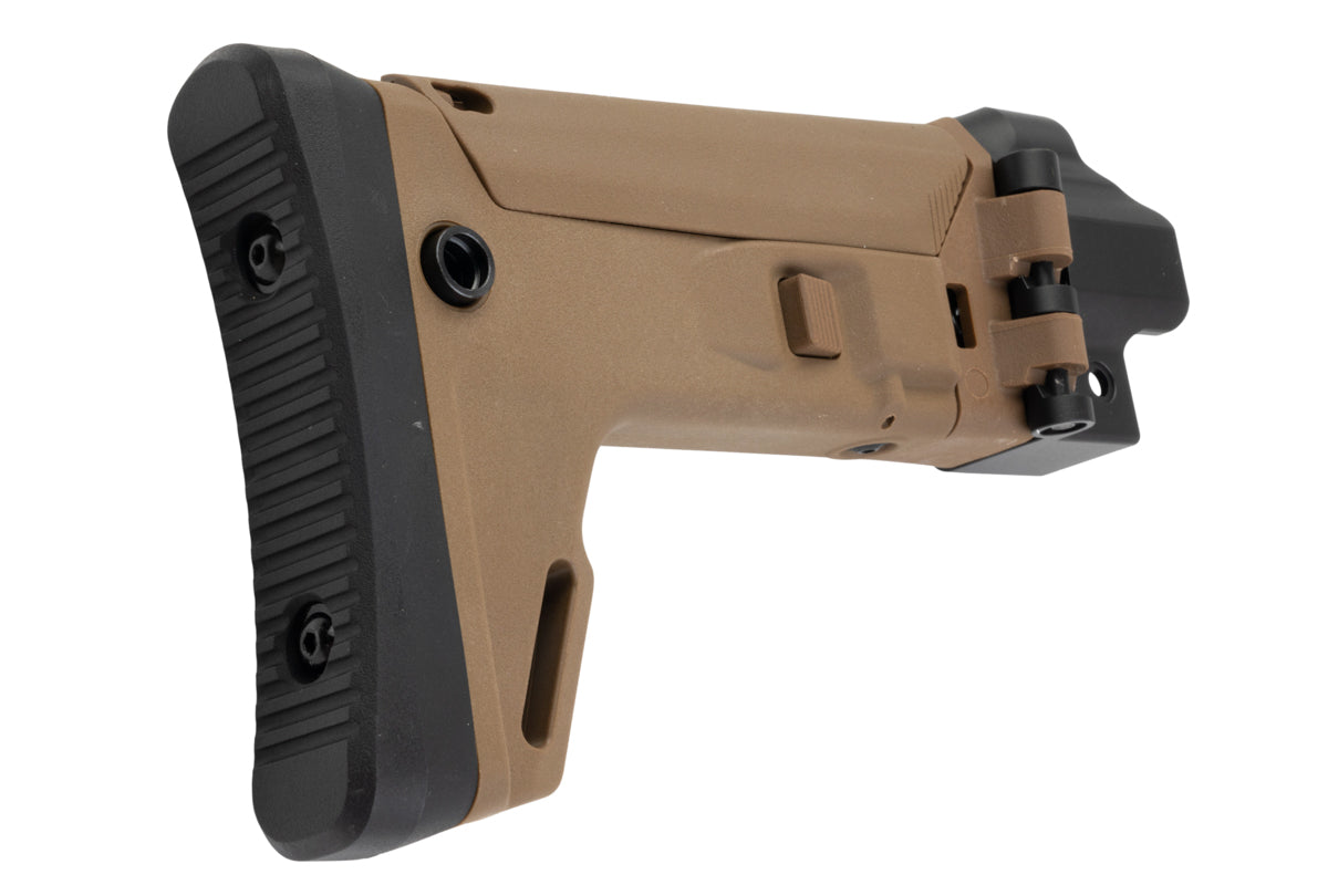 5KU ACR Style Adjustable Folding Stock For CYMA MP5 AEG Airsoft (Tan)