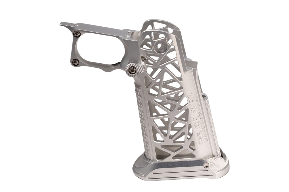 Dr. Black Type A Aluminum Grip For Tokyo Marui Hi Capa GBB Airsoft (Silver)