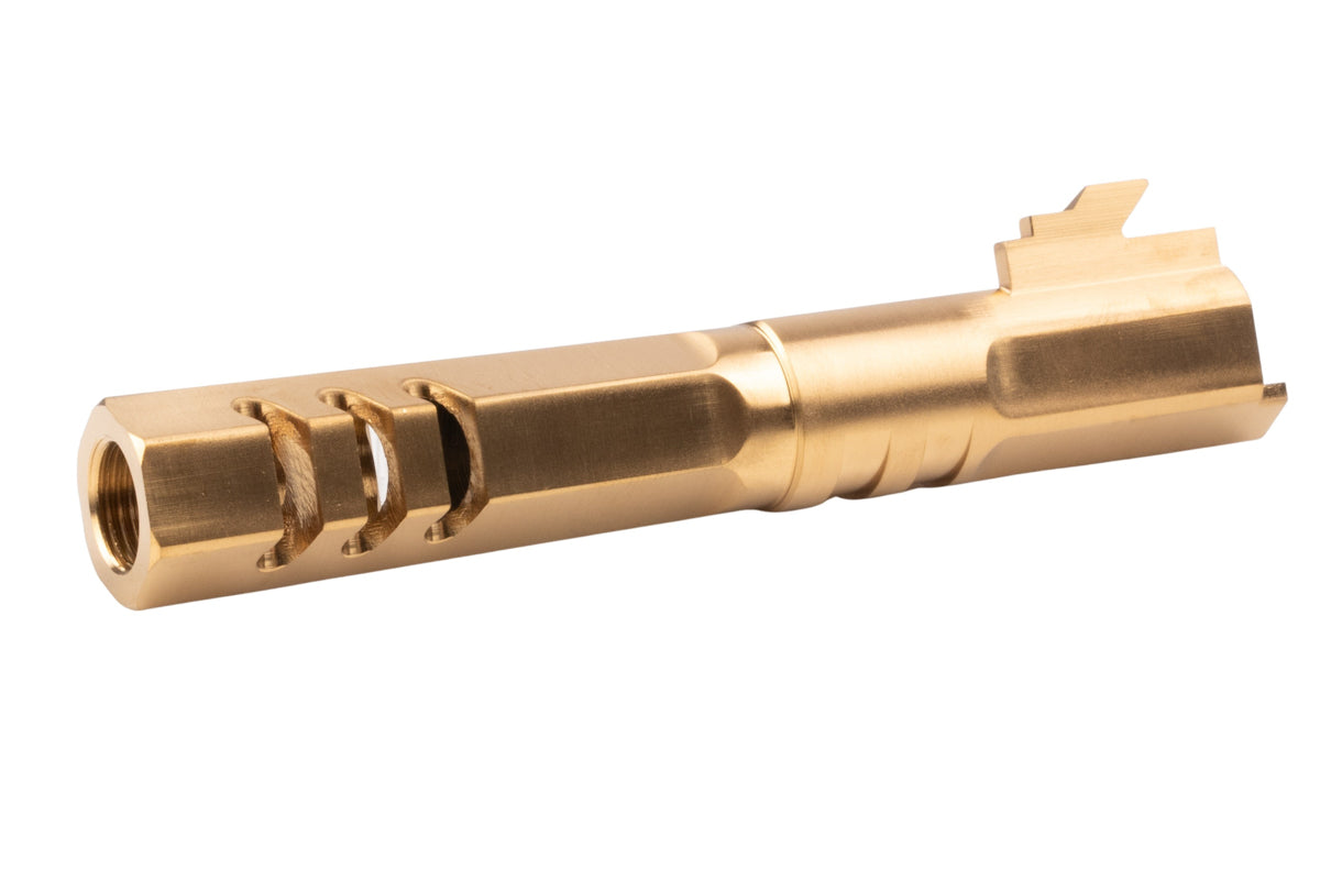 5KU Stainless Steel Hexagon Outer Barrel For Tokyo Marui Hi Capa 4.3 GBB Airsoft (M11 CW/ Gold)