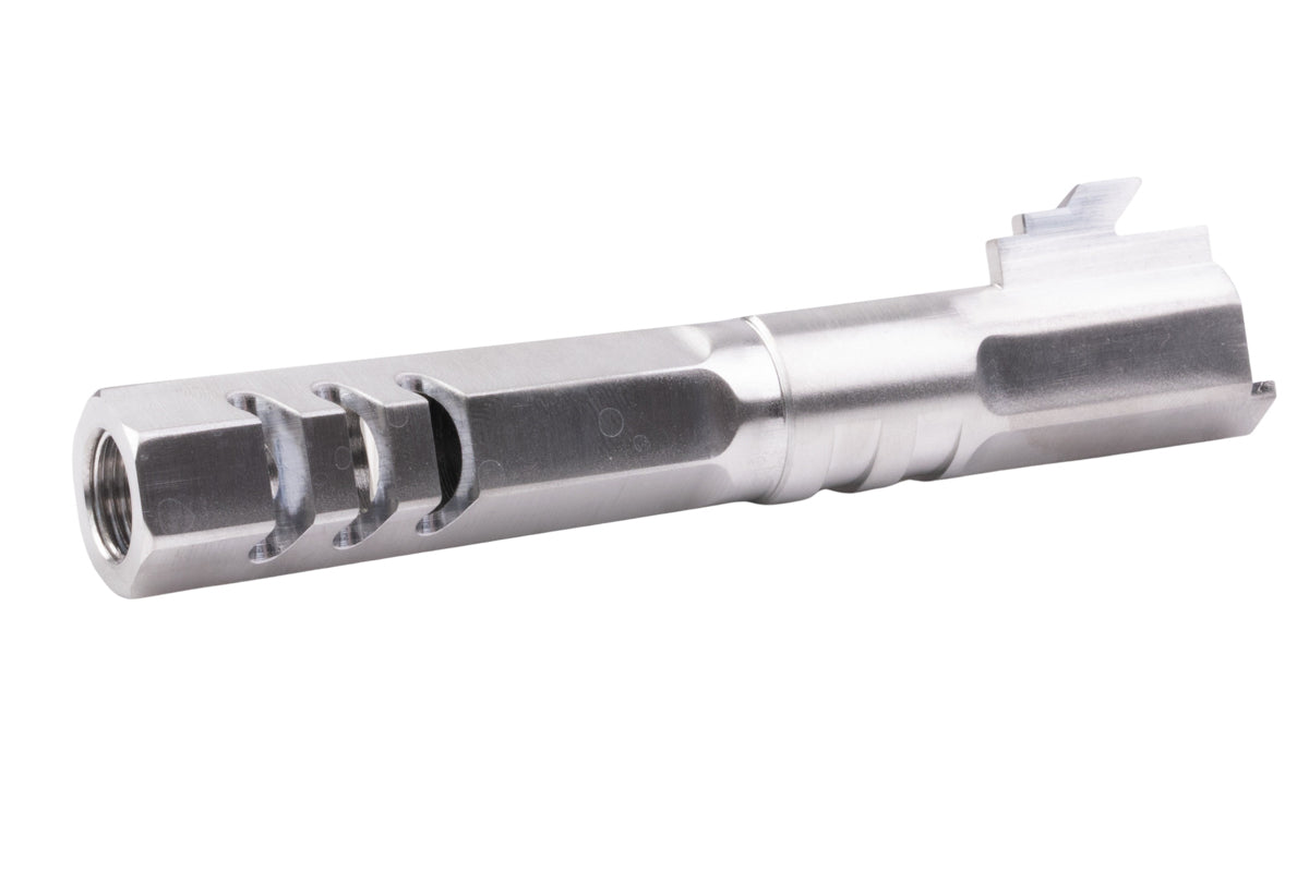 5KU Stainless Steel Hexagon Outer Barrel For Tokyo Marui Hi Capa 4.3 GBB Airsoft (M11 CW/ Silver)