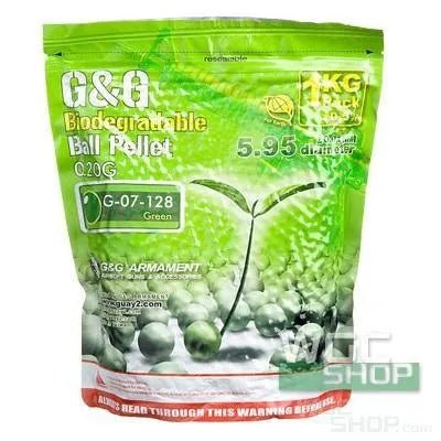 Discontinued - G&G Bio 0.20g BB Bullets / 1KG Aluminum Foil ( Desert )