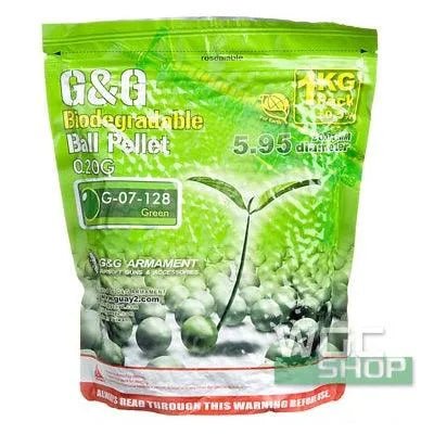 Discontinued - G&G Bio 0.20g BB Bullets / 1KG Aluminum Foil ( Green )