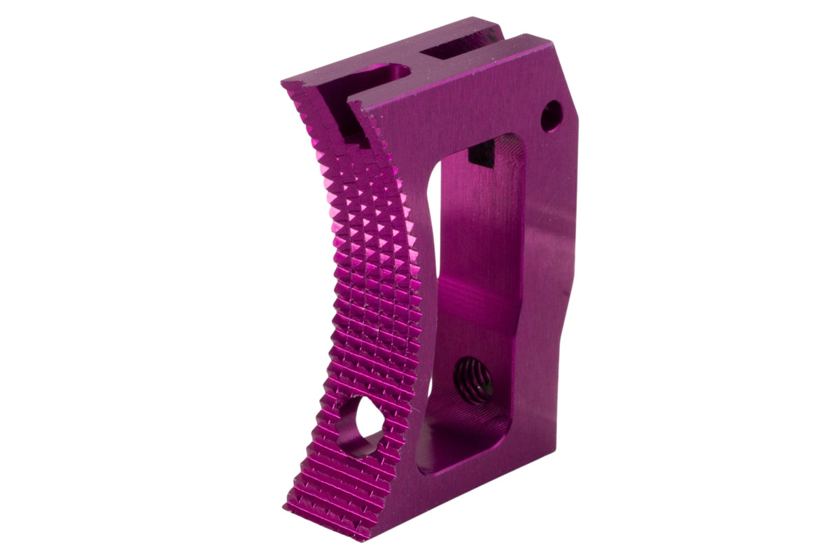 Revanchist Airsoft CNC Aluminum Curved Trigger For Tokyo Marui Hi Capa GBB Airsoft (Type F/ Purple)