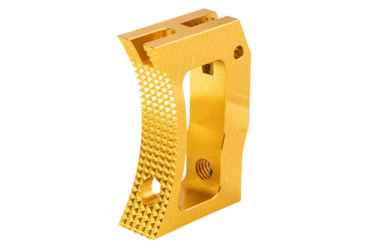 Revanchist Airsoft CNC Aluminum Curved Trigger For Tokyo Marui Hi Capa GBB Airsoft (Type F/ Gold)