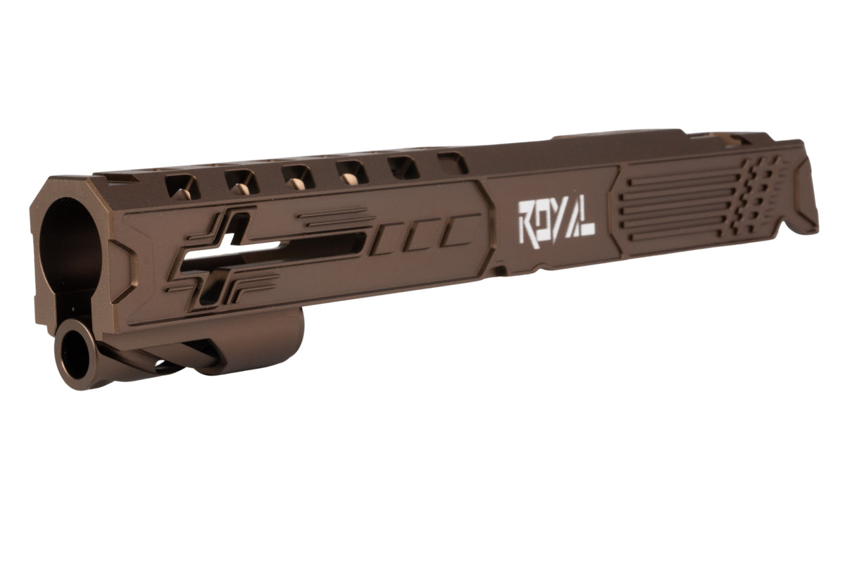 Dr. Black Aluminum 'Royal' Slide For Tokyo Marui Hi Capa 5.1 GBB Airsoft (Tan)