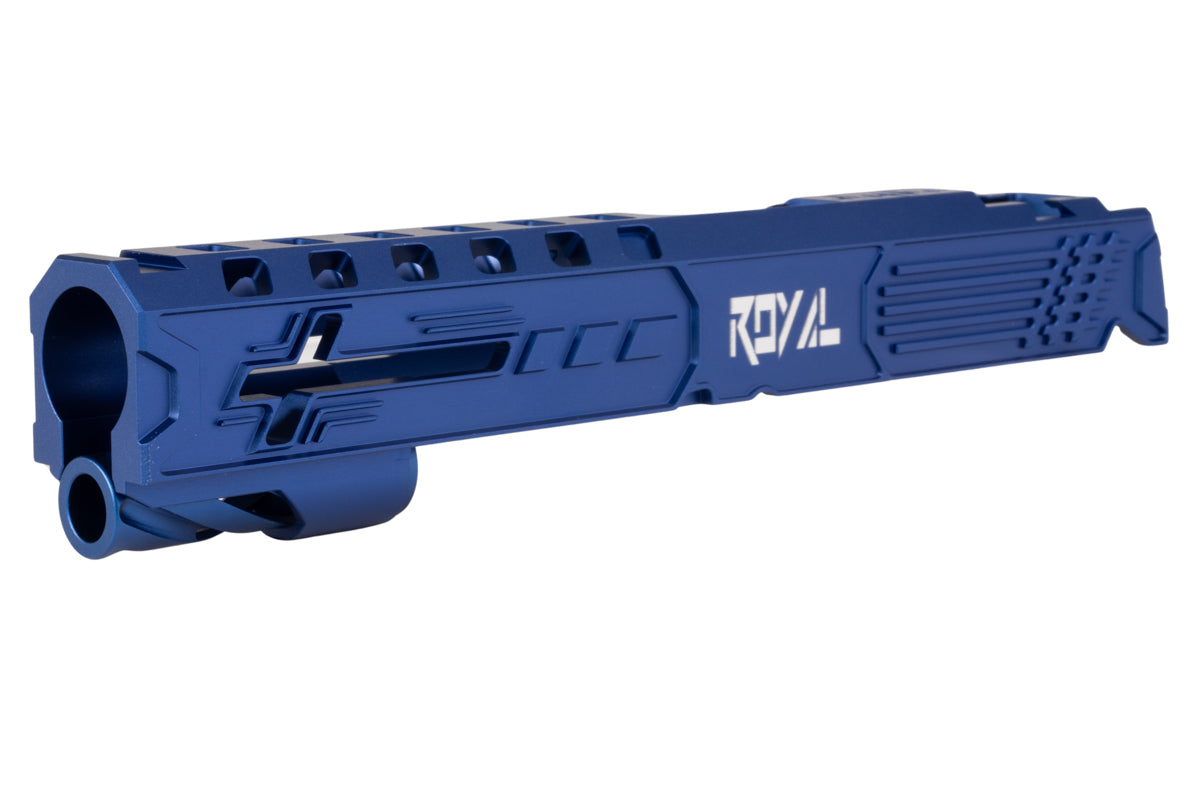 Dr. Black Aluminum 'Royal' Slide For Tokyo Marui Hi Capa 5.1 GBB Airsoft (Blue)