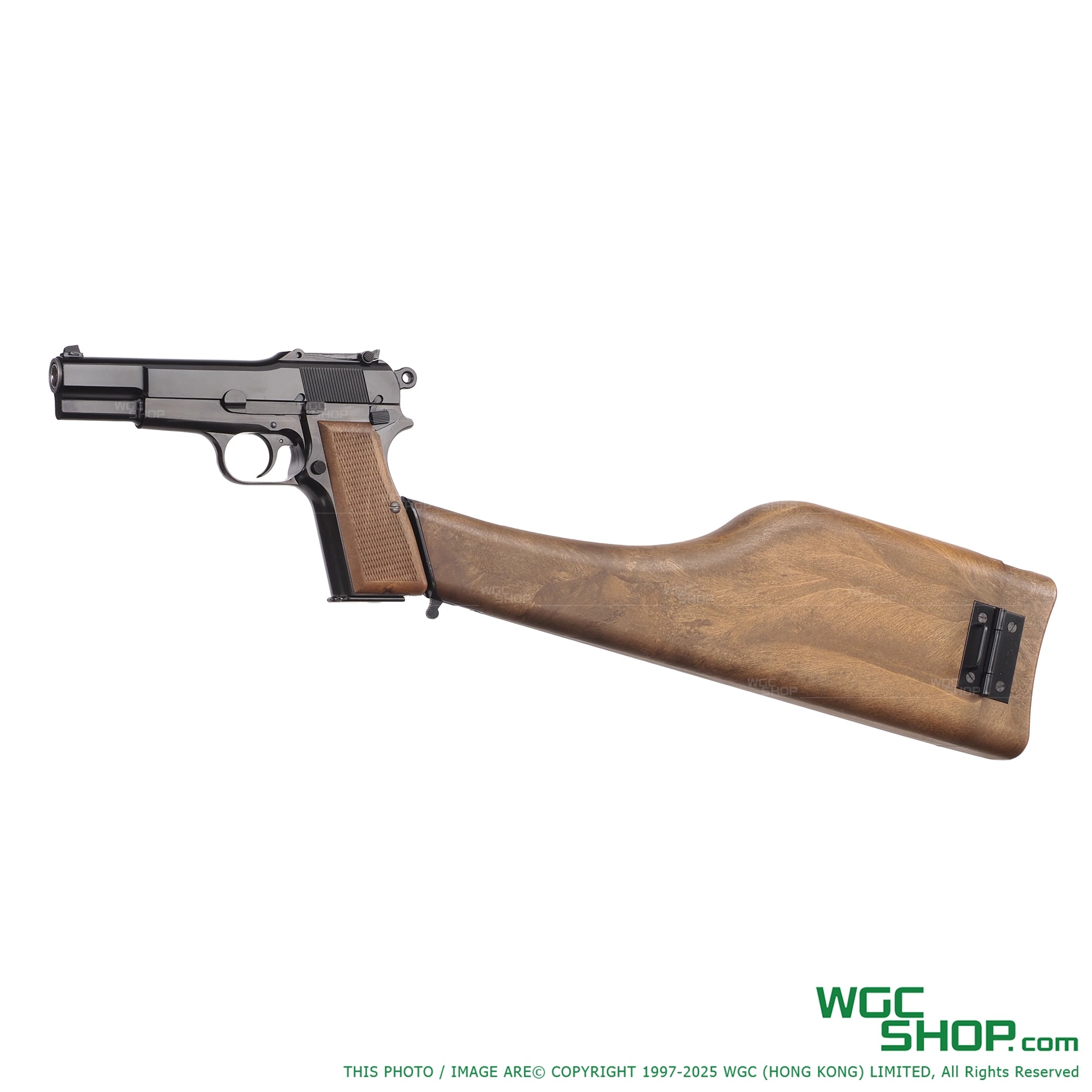 WE Browning Hi Power GBB w/ Stock ( Black )