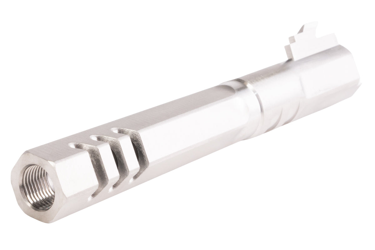 5KU Stainless Steel Outer Barrel For Tokyo Marui Hi Capa 5.1 GBB Airsoft (11mm CW/ Silver)
