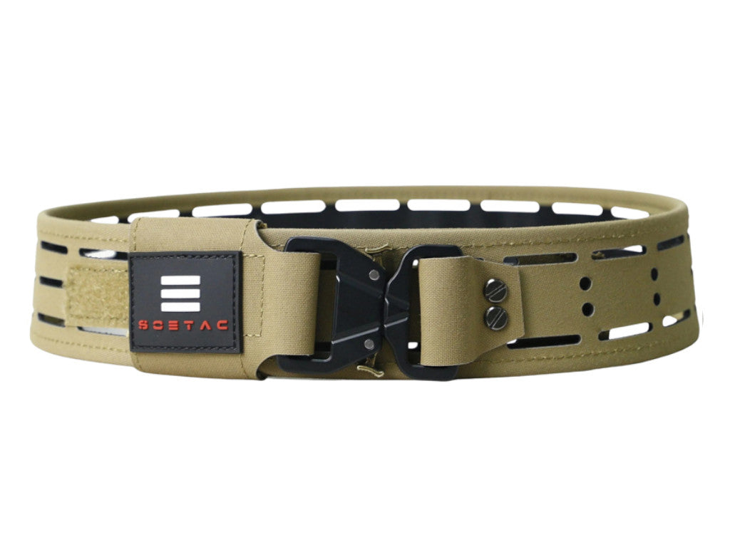 SOETAC Laser Cut Lightweight Molle Combat Belt (Tan/ Large)