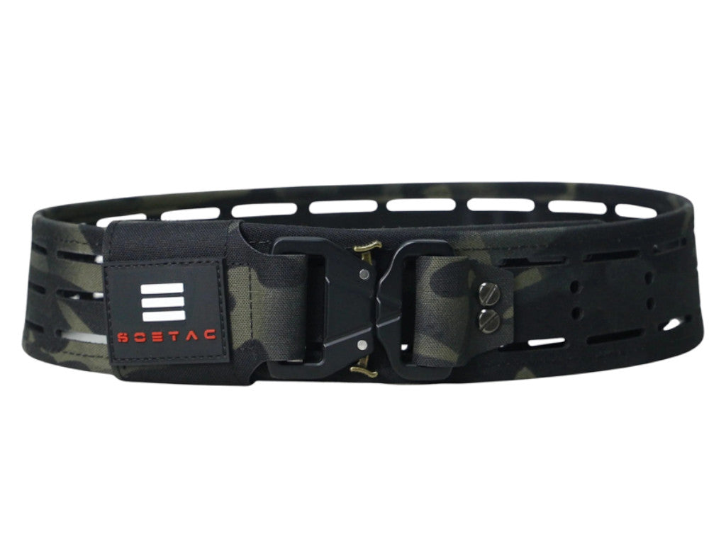 SOETAC Laser Cut Lightweight Molle Combat Belt (Multicam Black/ Medium)
