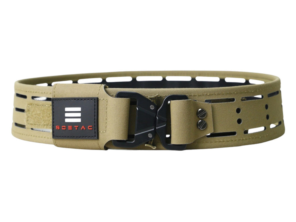SOETAC Laser Cut Lightweight Molle Combat Belt (Tan/ Medium)