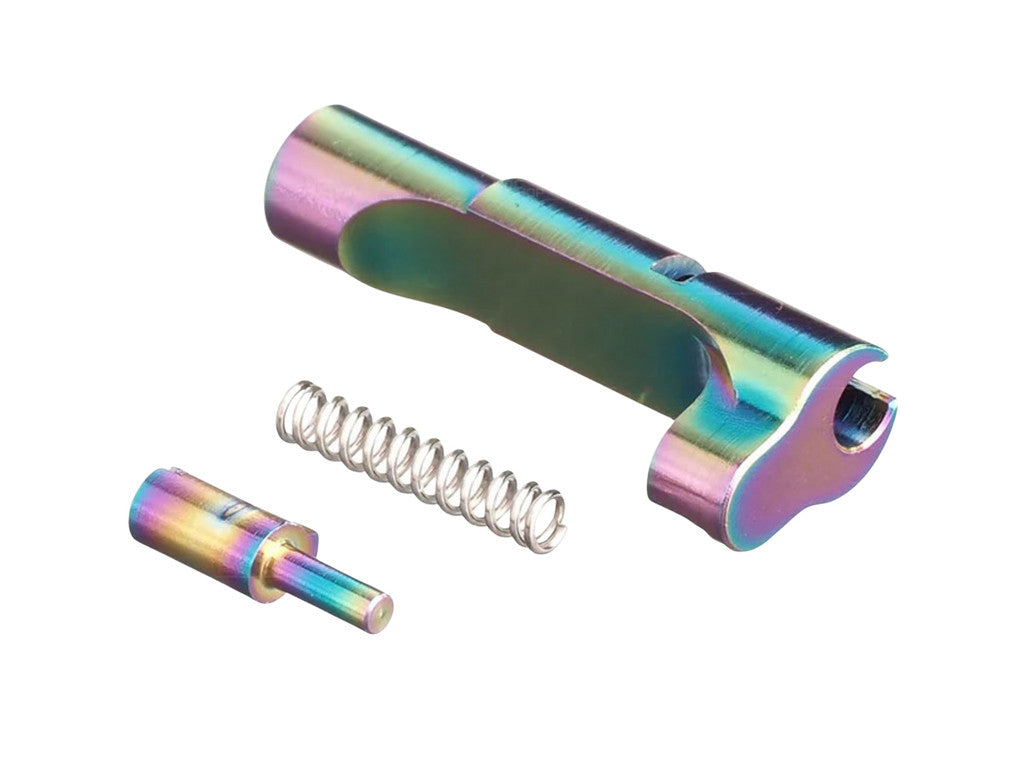 COWCOW Technology Stainless Steel Match Grade Mag Release For Tokyo Marui Hi Capa GBB Airsoft (Rainb