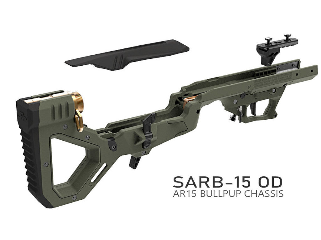 SRU SARB15 bullpup chassis Kit For AR15/ M4 GBB Airsoft (OD)