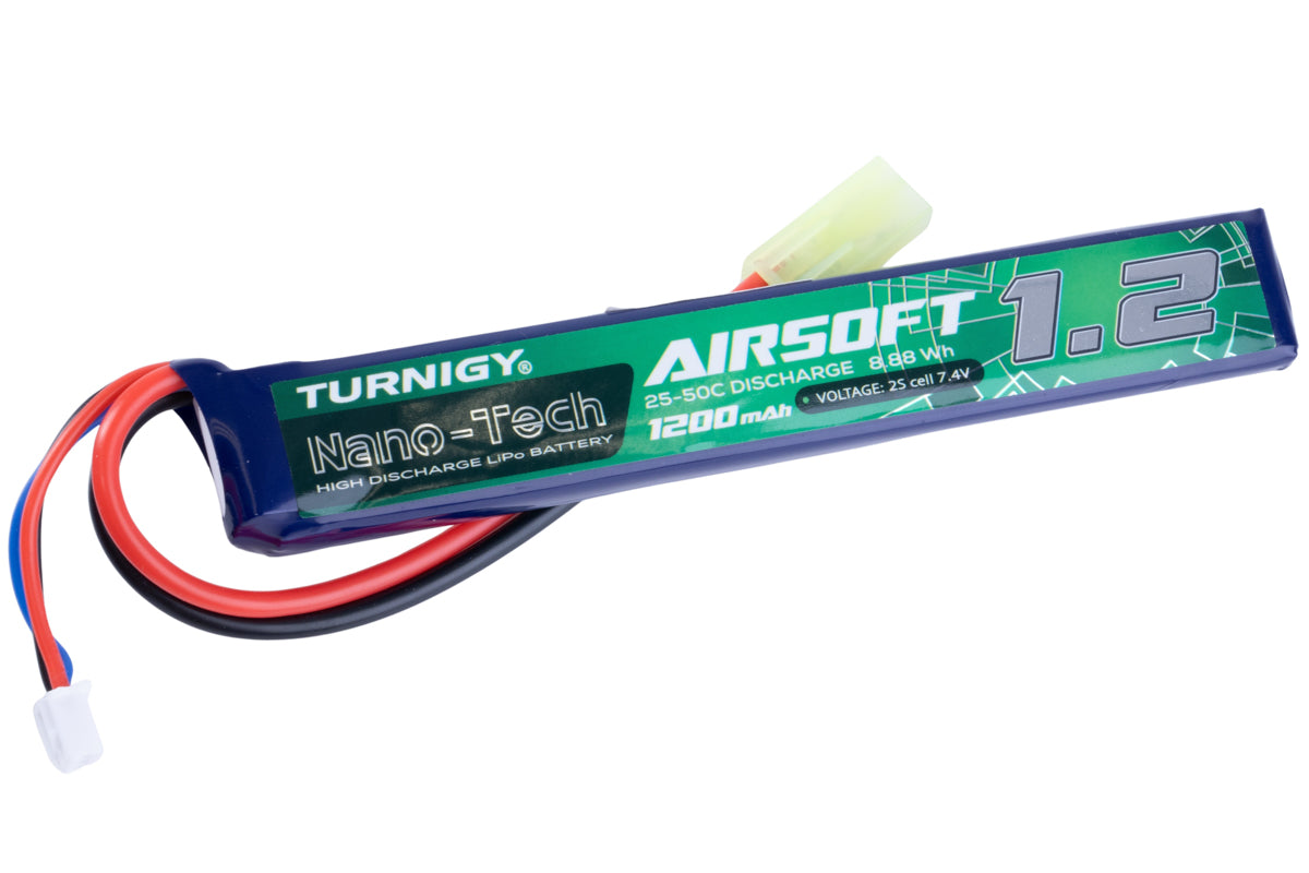 Turnigy Nano-tech 7.4V 1200mah 2S 25~50C Lipo Airsoft Pack (Tamiya)