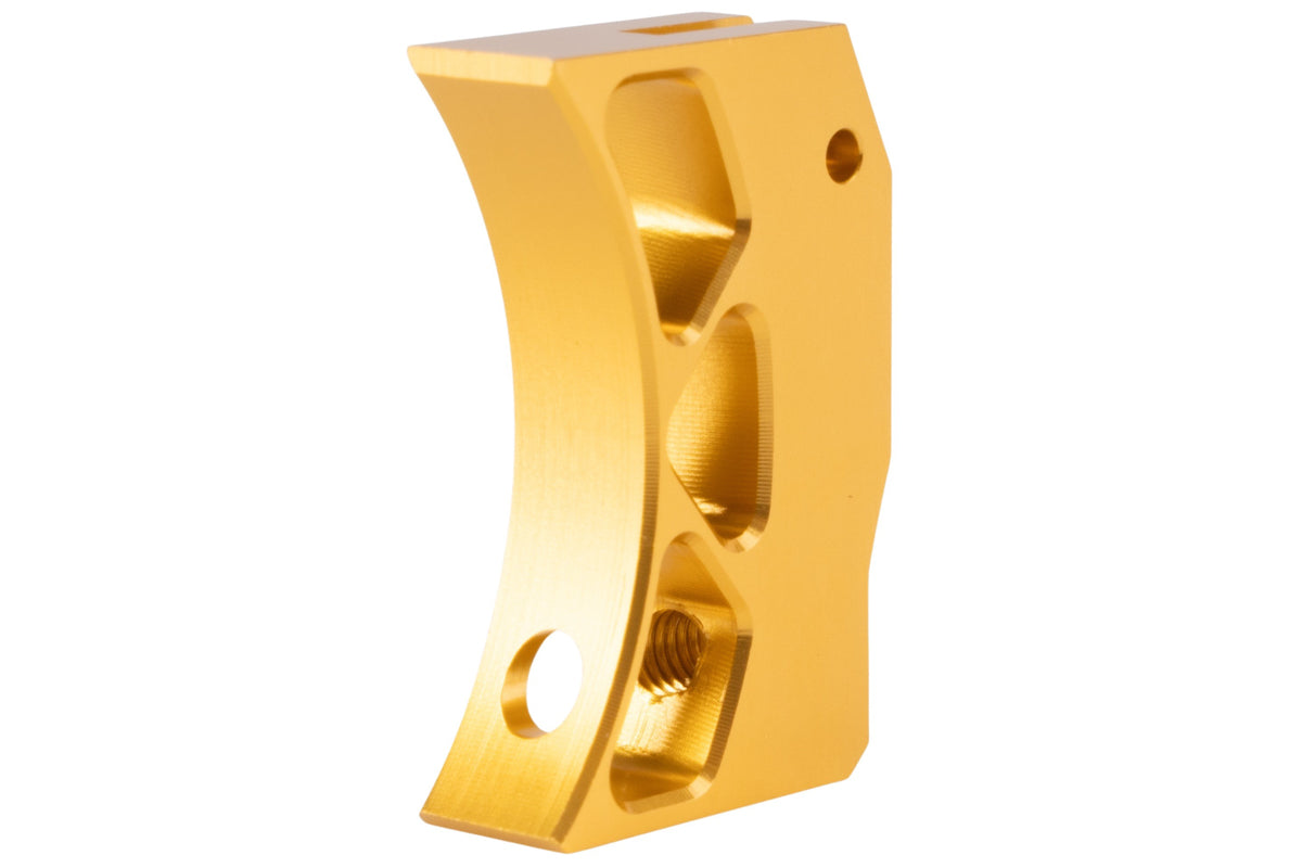 Revanchist Airsoft Type E Aluminum Curved Trigger For Hi Capa GBB Airsoft (Gold)