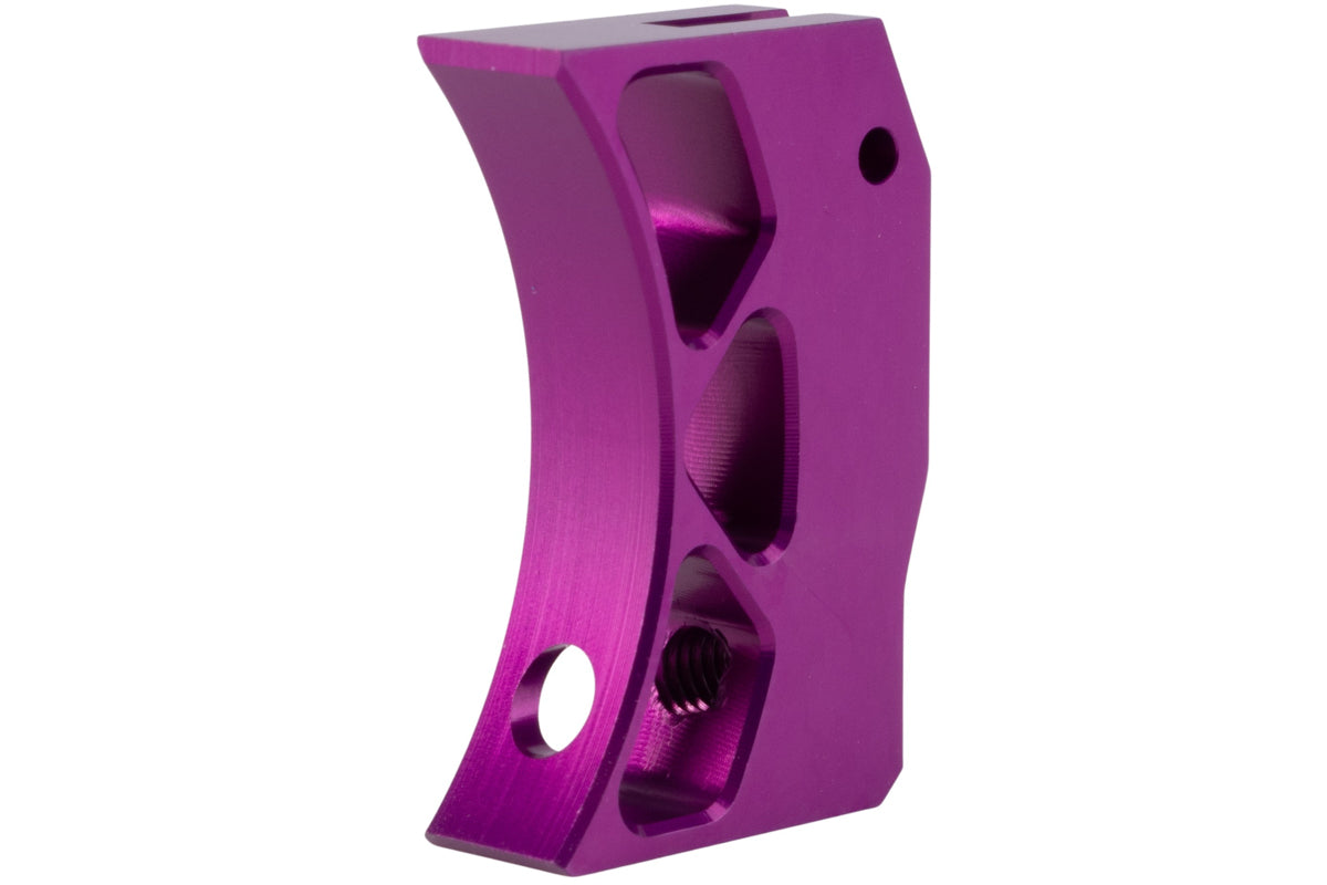 Revanchist Airsoft Type E Aluminum Curved Trigger For Hi Capa GBB Airsoft (Purple)