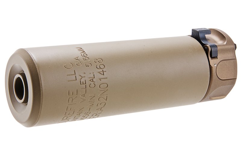Angry Gun Socom556 Mini Dummy Silencer with Flash Hider (14mm CCW, Dark Earth)