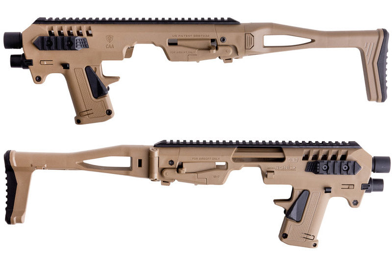 CAA Airsoft Division MICRO RONI Pistol - Carbine Conversion for Sig Sauer M17 & M18 P320 GBB (Dark E