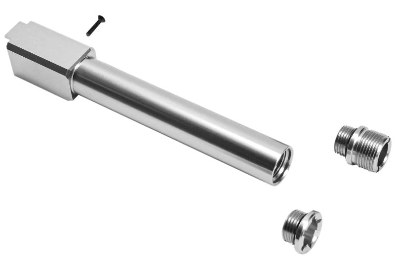 Nine Ball Non Recoil 2 WAY Outer Barrel For Tokyo Marui G17 Gen 5 MOS GBB Airsoft (Silver)