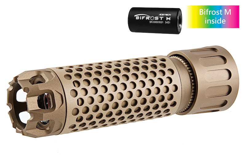 ACETECH Predator MKIII Tracer Suppressor Unit w/ Bifrost M inside (RGB Rainbow, M14CCW/ Tan)
