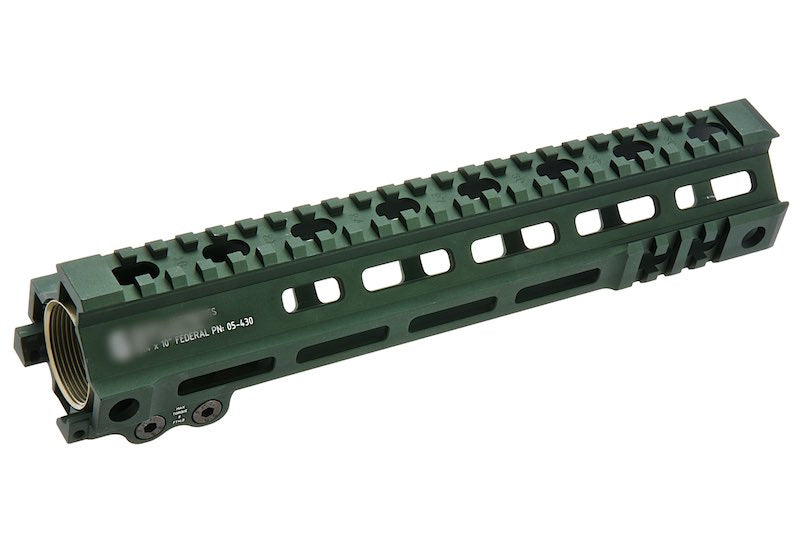 Z-Parts Aluminum 10 inch MK4 Rail Handguard with Barrel Nut for Tokyo Marui M4 MWS GBB Airsoft (Oliv