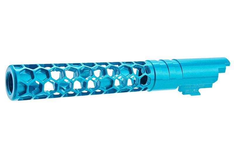 Dr. Black 6063 Aluminum Favos Outer Barrel For Hi-Capa 5.1 GBB Airsoft (Aqua)