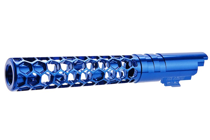 Dr. Black 6063 Aluminum Favos Outer Barrel For Hi-Capa 5.1 GBB Airsoft (Blue)