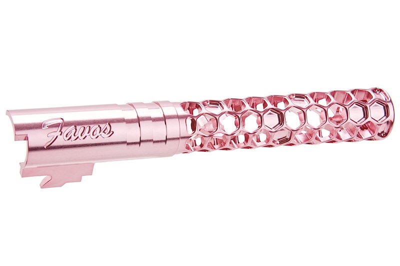 Dr. Black 6063 Aluminum Favos Outer Barrel For Hi-Capa 5.1 GBB Airsoft (Pink)