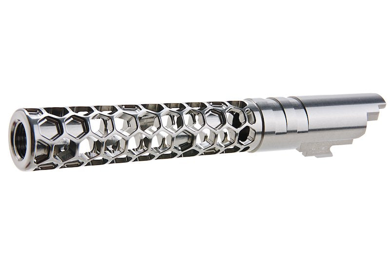 Dr. Black 6063 Aluminum Favos Outer Barrel For Hi-Capa 5.1 GBB Airsoft (Grey)
