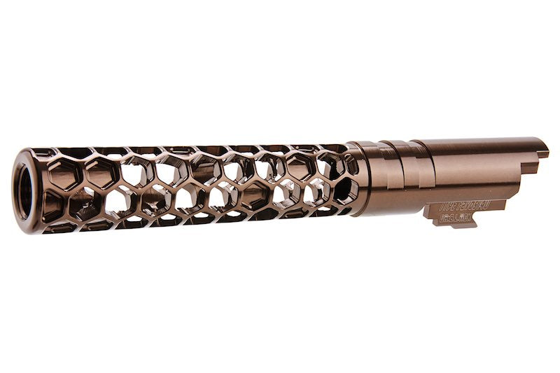 Dr. Black 6063 Aluminum Favos Outer Barrel For Hi-Capa 5.1 GBB Airsoft (Tan)