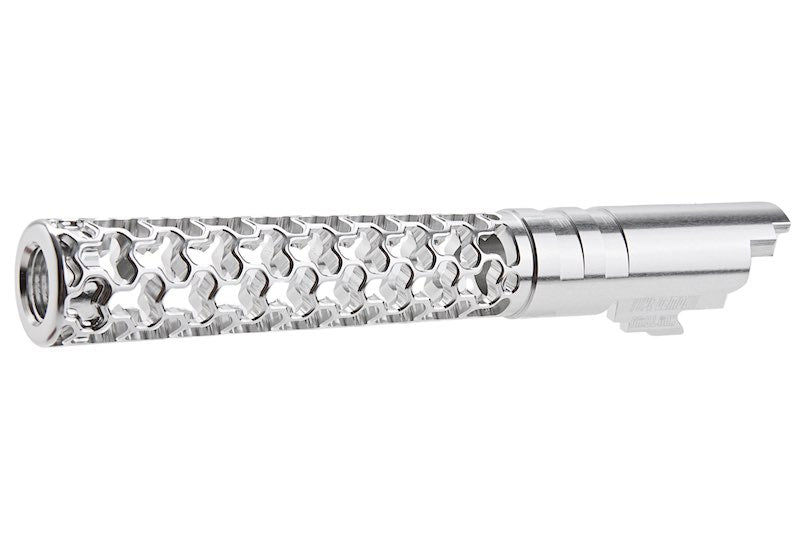 Dr. Black 6063 Aluminum Geom Outer Barrel For Hi-Capa 5.1 GBB Airsoft (Silver)