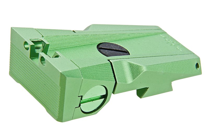 Dr. Black Aluminum Optic Rear Sight For Tokyo Marui Hi Capa 5.1 GBB Airsoft (Green)