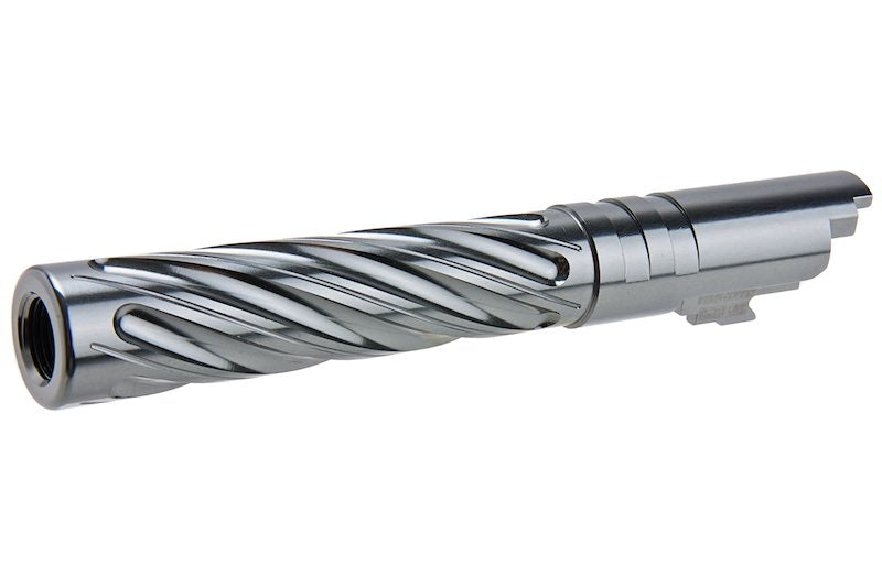 Dr. Black 6063 Aluminum Spiral Storm Outer Barrel For Hi-Capa 5.1 GBB Airsoft (Grey)