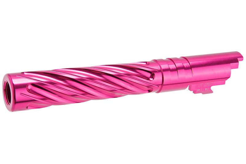 Dr. Black 6063 Aluminum Spiral Storm Outer Barrel For Hi-Capa 5.1 GBB Airsoft (Magenta)