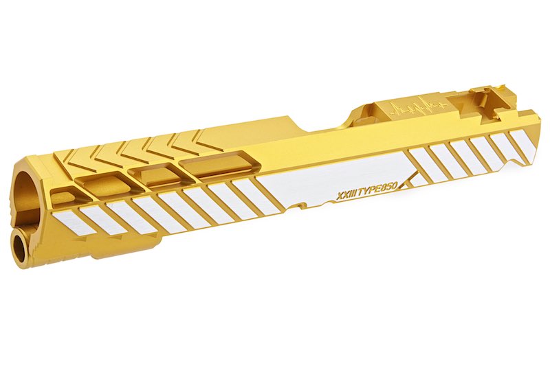 Dr. Black Aluminum Type 850 Slide For Tokyo Marui Hi Capa 5.1 GBB Airsoft (Gold)