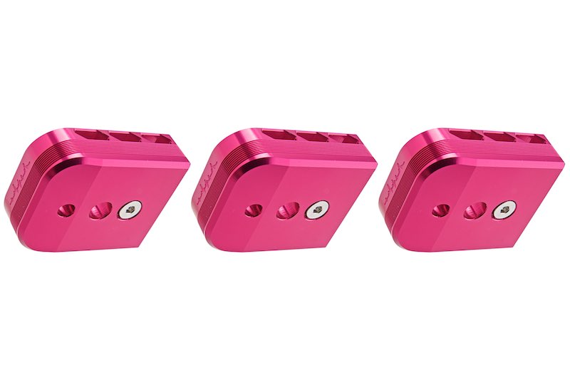 Dr. Black Aluminum Type B Magazine Base For Tokyo Marui Hi Capa 5.1 GBB AIrsoft (Magenta)
