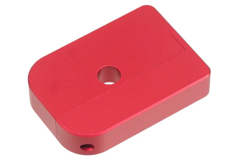 AIP CNC Aluminum Puzzle Magazine Base For Tokyo Marui Hi Capa GBB Airsoft (Red)