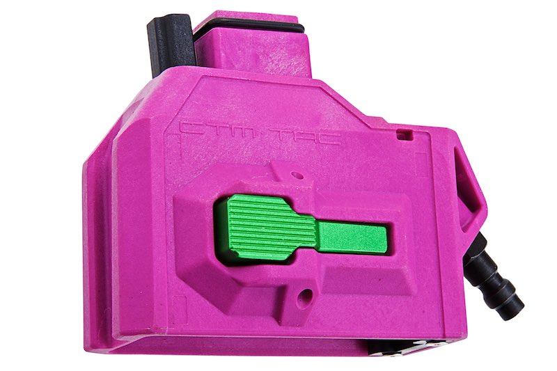 CTM TAC HPA M4 Magazine Adapter For Hi Capa Airsoft (Violet x Green Button)
