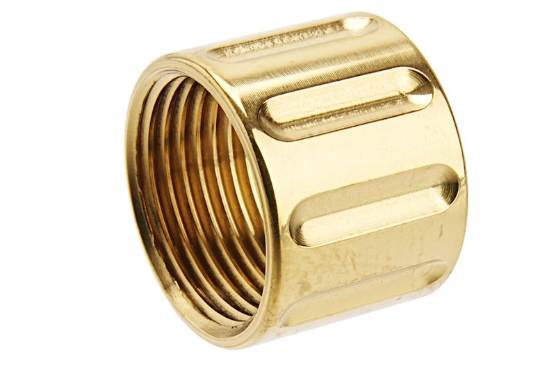 5KU Vertical Knurling Threaded Protector (14mm CCW/ Gold)