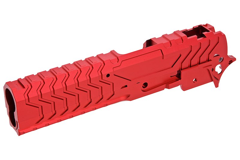 5KU Aluminum Slide & Frame For Tokyo Marui Hi Capa GBB Airsoft (Martix Type/ Red)