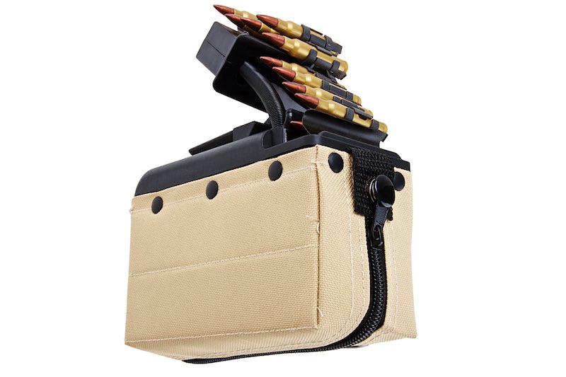 Battleaxe x T8 2000 rds Sound Control Drum Magazine For A&K M249 AEG (Turbine System/ TAN)