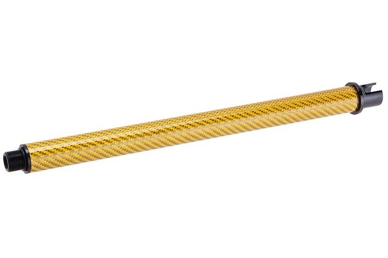 Dr. Black Carbon Fiber 10.5 inch Outer Barrel For Tokyo Marui MWS Airsoft GBB (Gold)