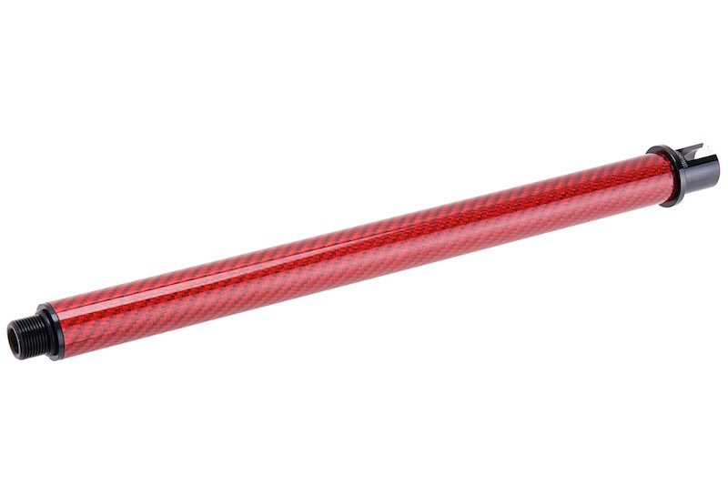 Dr. Black Carbon Fiber 10.5 inch Outer Barrel For Tokyo Marui MWS Airsoft GBB (Red)