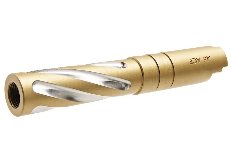 GK Tactical Stainless Steel Tornado Outer Barrel for Tokyo Marui Hi-Capa 4.3 GBB (Gold)